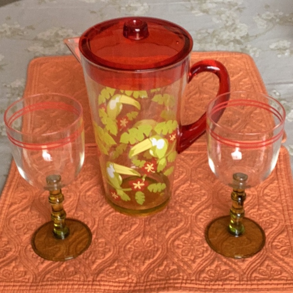 Pitcher and glasses